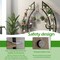 6 Tier 9 Potted Metal Plant Stand Holder Display Shelf with Hook